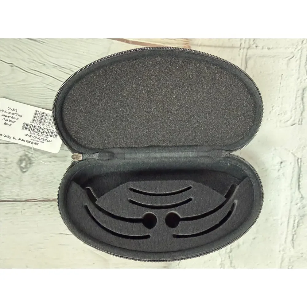 OAKLEY Half jacket/Flak Jacket Black Soft Vault Black hard sunglasses case NWT 2